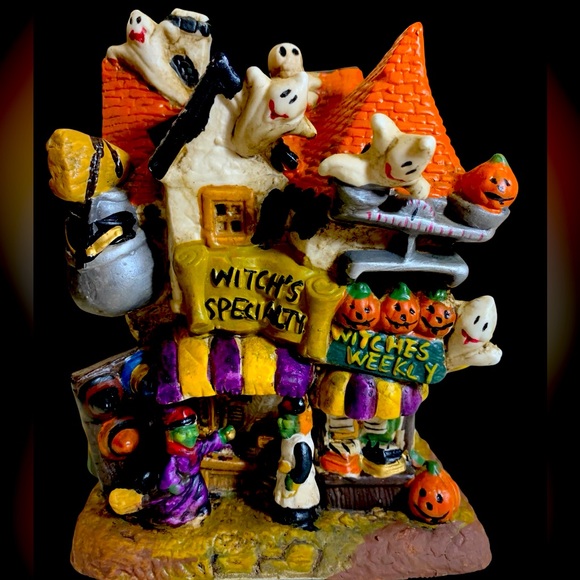 Other - Vintage Ceramic Witch’s Specialty Shoppe with Sign